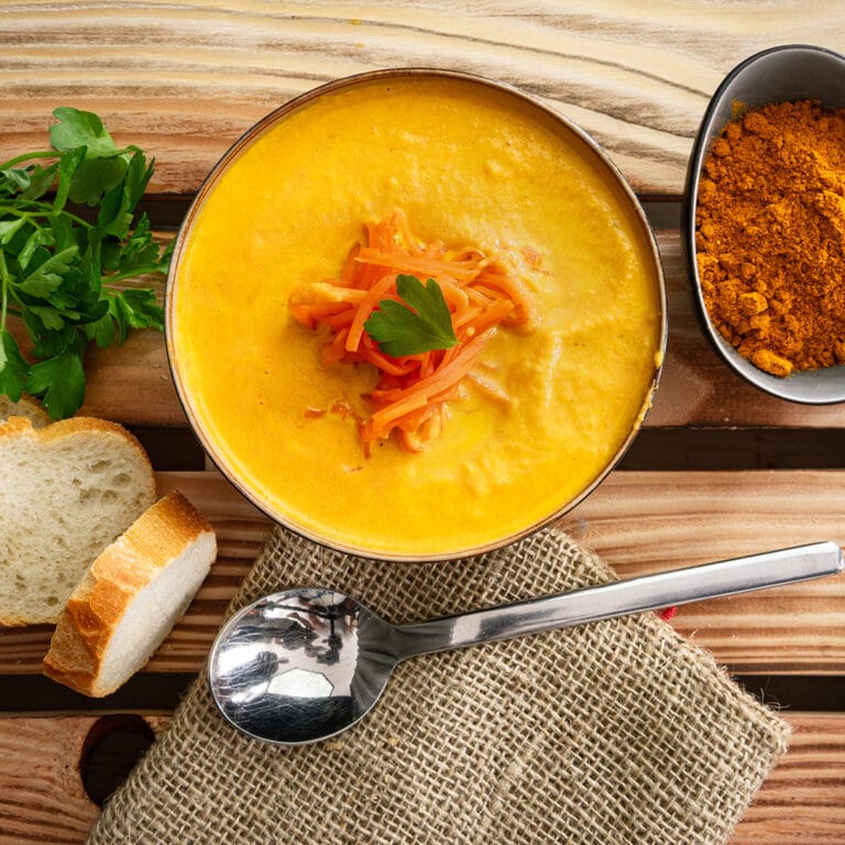 Karotten Ingwer Suppe mit Kieslich Curry - Kieslich Gewürze